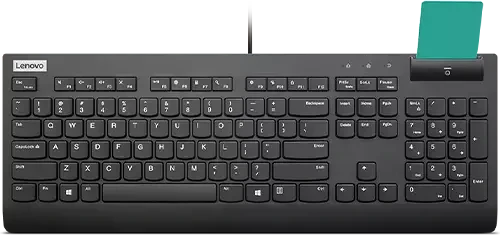 Lenovo Smartcard Wired Keyboard II, schwarz, USB, DE
