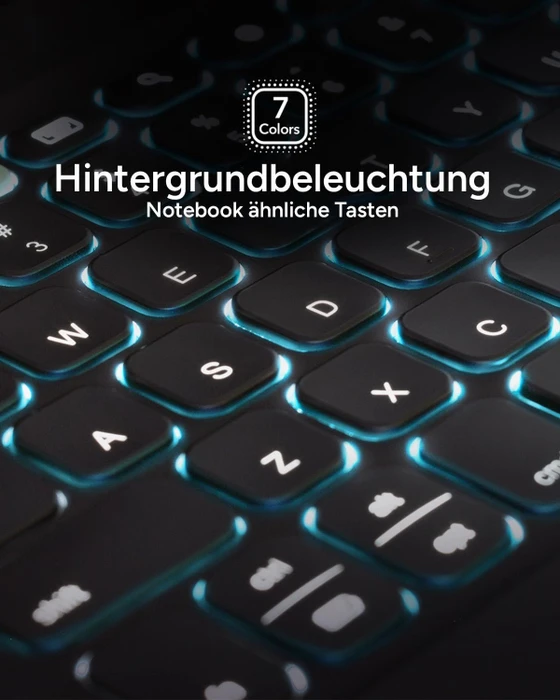 ZAGG Pro Keys 2 für iPad Air 11" (M4/M3/M2), grau/schwarz, DE