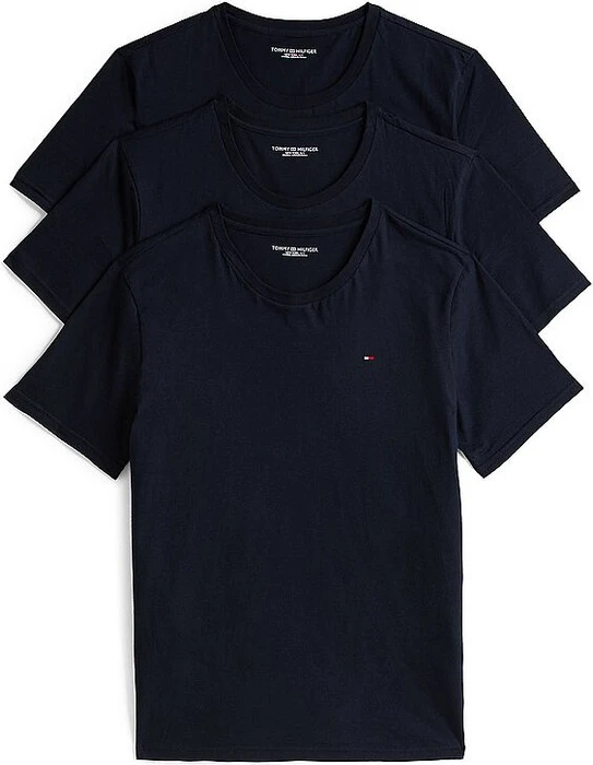 Tommy Hilfiger Signature Lounge Jersey 3er-Pack T-Shirt kurzarm schwarz (Herren)
