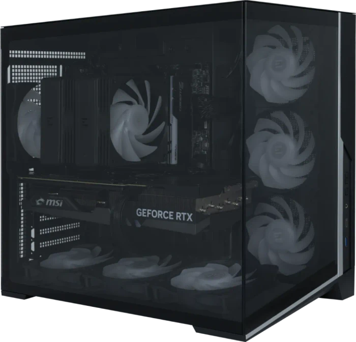 Zalman D40 Black, schwarz, Glasfenster