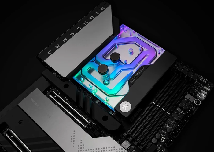 EK Water Blocks Quantum Line EK-Quantum Momentum² ROG Crosshair X670E Hero D-RGB Monoblock, Nickel, Acryl