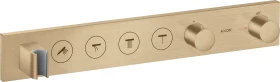 Hansgrohe Axor ShowerSolutions Thermostatmodul Select 600/90 Unterputz für 4 Verbraucher brushed bronze