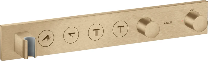 Hansgrohe Axor ShowerSolutions Thermostatmodul Select 600/90 Unterputz für 4 Verbraucher brushed bronze