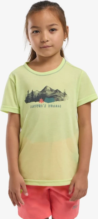 Jack Wolfskin Hiking Graphic Funktionsshirt kurzarm cool matcha (Junior)