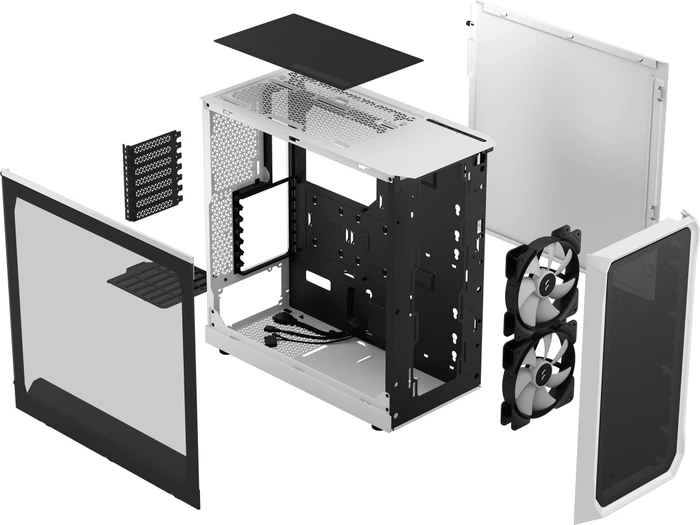 Fractal Design Focus 2 RGB, weiß, Glasfenster