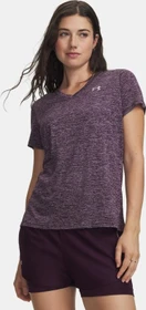 Under Armour Tech V Twist Funktionsshirt kurzarm purple echo/mauve pink (Damen)