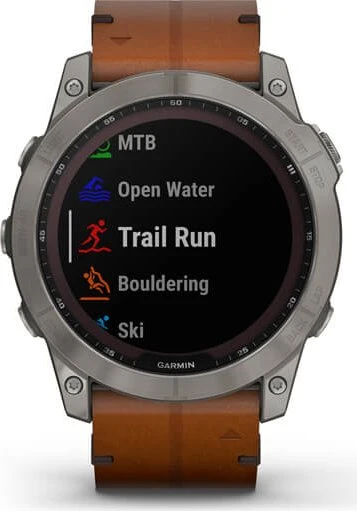 Garmin Fenix 7X Sapphire Solar titanium/chestnut