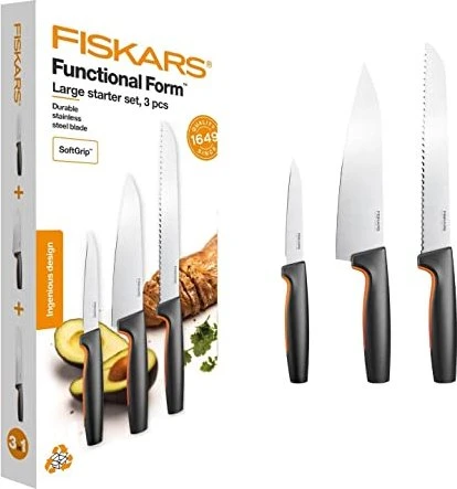 Fiskars Functional Form Küchenmesser Starter-Set, 3-tlg.