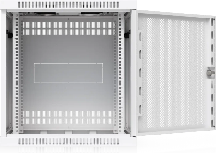 Ubiquiti 12U Rack Cabinet, 19" Wandgehäuse 12HE, Gitternetztür, weiß, 600mm tief