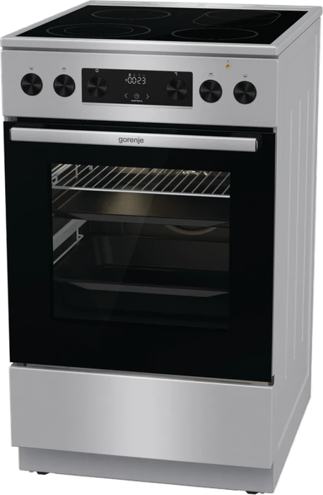 Gorenje GECS5C70XPA Elektroherd mit Glaskeramik-Kochfeld