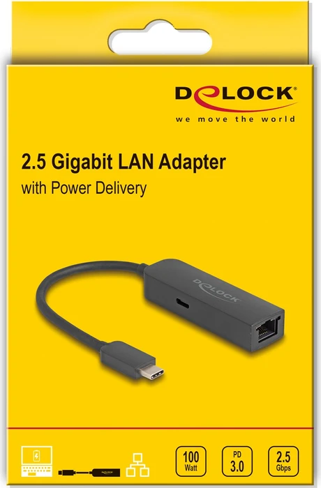 DeLOCK 2.5G LAN-Adapter kompakt, RJ-45, USB-A 3.0 [Stecker]