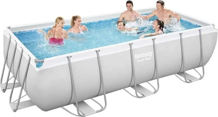 Bestway Steel Pro Max Frame Pool Set rechteckig 404x201x100cm weiß