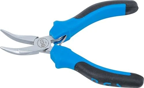 BGS technic Elektronik Mini Spitzzange gebogen, 12cm