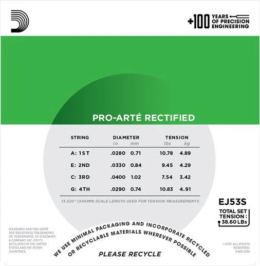 D'Addario Ukulele Pro-Arté Rectified Nylon Soprano