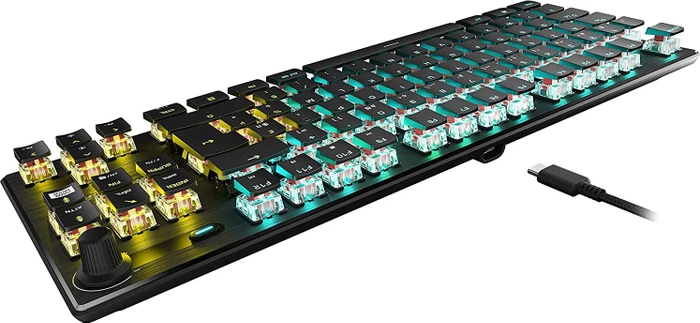 Roccat Vulcan TKL Pro, LEDs RGB, schwarz, Titan Optical Linear, USB, FR