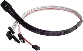 SilverStone Kabel Mini SAS HD x4 SFF 8 Stecker auf 4x SATA 7-Pin Stecker, 0.5m (SST-CPS03 / 40136)