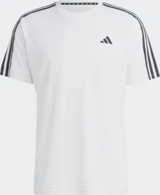 adidas Train Essentials 3-Stripes Training Funktionsshirt kurzarm weiß/schwarz (Herren)