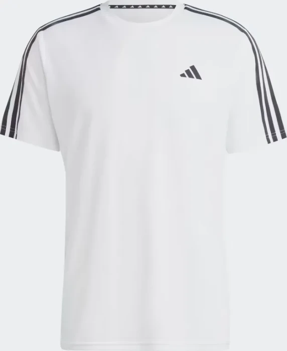 adidas Train Essentials 3-Stripes Training Funktionsshirt kurzarm weiß/schwarz (Herren)