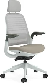Steelcase Series 1 Bürostuhl mit Kopfstütze, trüffel