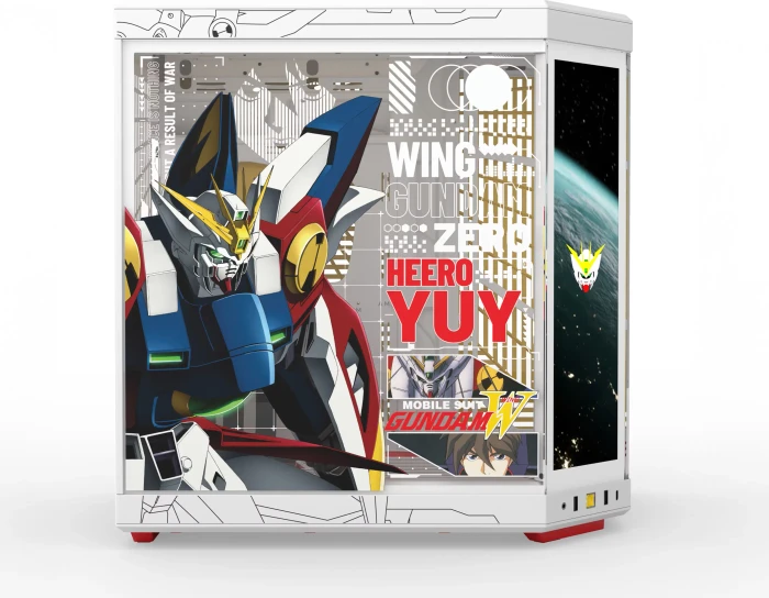 Hyte Y70 Touch Infinite Gundam Wing, weiß/bunt, Display der 3. Generation, Glasfenster