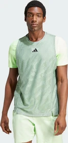 adidas Tennis Pro Layering Funktionsshirt kurzarm silver green (Herren)