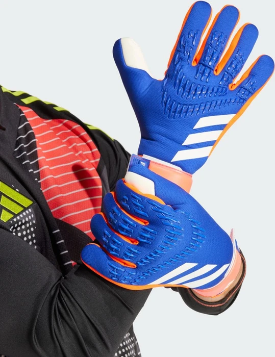 adidas Predator League Torwarthandschuhe lucid blue/solar red/white