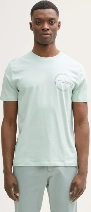 Tom Tailor Basic mit Logo-Print T-Shirt kurzarm sea foam (Herren)