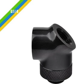 Thermaltake Pacific 45/90° Adapter G1/4", schwarz