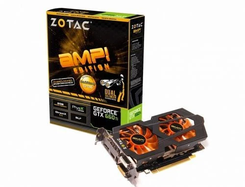 Zotac GeForce GTX 660 Ti AMP!, 2GB GDDR5, 2x DVI, HDMI, DP