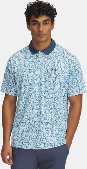 Under Armour Matchplay Printed Poloshirt kurzarm white/downpour gray (Herren)