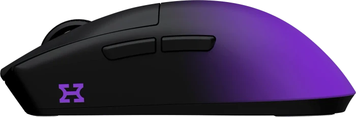 Hellyberry HM47 Pro Wireless Gaming Mouse mit Ladestation, schwarz/violett, USB/Bluetooth