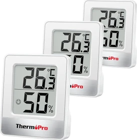 ThermoPro Hygrometer-Temperaturstation weiß, digital, 3 Stück