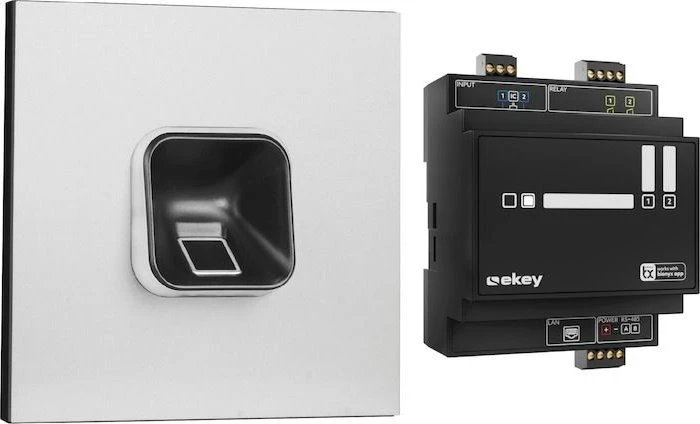 ekey sLine Fingerprintset für Gira 106, inkl. Controller REG, aluminium, Fingerprint-Reader