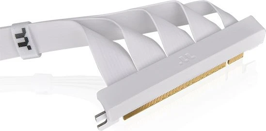 Thermaltake PCI-E Dual 90 Degree Riser Card Cable, gewinkelt, PCIe 4.0, 400mm, weiß