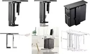 LogiLink Untertisch PC-Halterung, 360° drehbar, schwarz