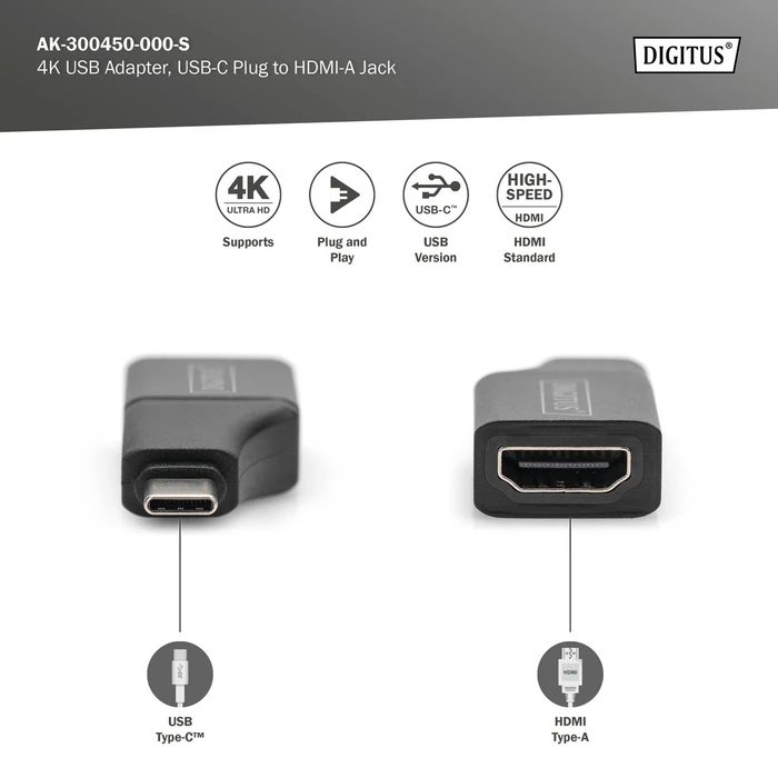 Digitus 4K USB Adapter USB-C 2.0 auf HDMI