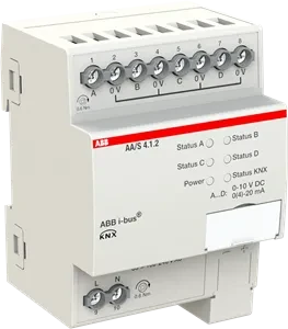 ABB AA/S4.1.2 KNX Analogaktor 4-fach, 10V, 4TE REG, Schaltaktor