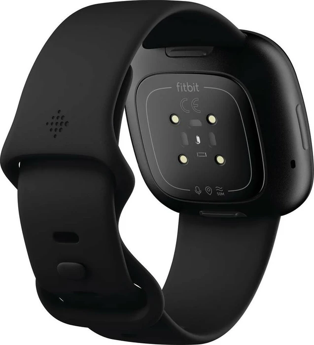 Fitbit Versa 3 Aktivitäts-Tracker black/black aluminium