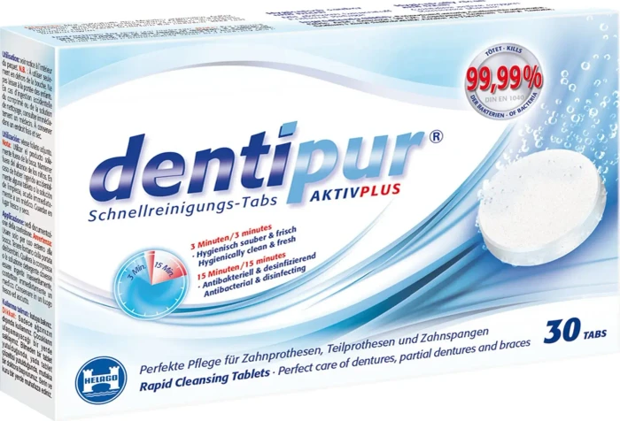 Helago-Pharma Dentipur Schnellreinigungstabletten, 30 Stück