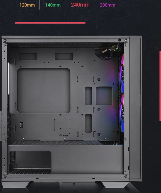 Thermaltake Divider 170 TG ARGB, schwarz, Glasfenster