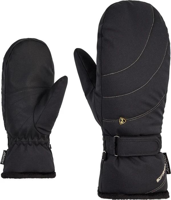 Ziener Kahlia PR Mitten Skihandschuhe black/gold art (Damen)