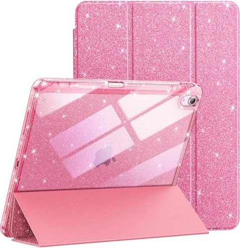 JETech Glitter Case für Apple iPad Air 11"/10.9", pink