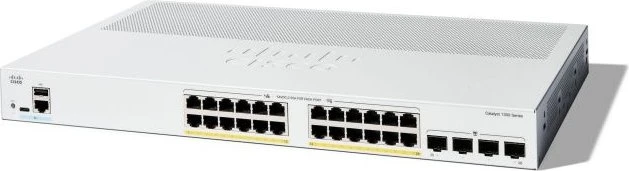 Cisco Catalyst 1300 Rackmount Gigabit Managed Switch, 24x RJ-45, 4x SFP, 195W PoE+