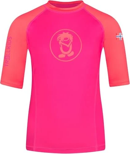 Trollkids Kvalvika Funktionsshirt kurzarm bright pink (Junior)
