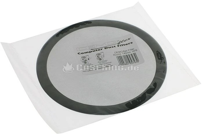 DEMCiflex Staubfilter 140mm rund schwarz/schwarz