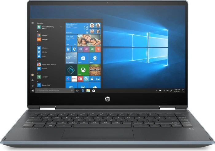 HP Pavilion x360 14-dh0400ng, Cloud Blue/Ash Silver, Core i5-8265U, 8GB RAM, 256GB SSD, GeForce MX130, DE