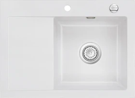 systemceram Mera 70 F Einbau Becken rechts mit Ablauffernbedienung satin