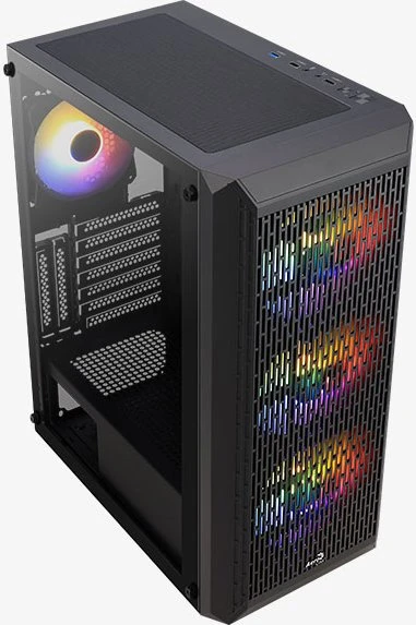 AeroCool Beam, inkl. 4x Lüfter, Lüfter LED RGB, Glasfenster