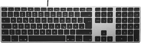 Matias Wired Aluminium Mac Keyboard, schwarz, USB, DE (FK318B-DE)