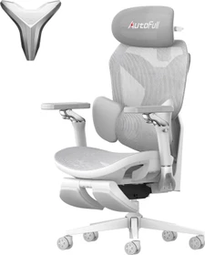 AutoFull G7 Gamingstuhl, weiß/grau